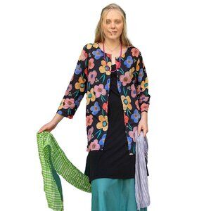 “Aquarelle” woven tunic in organic cotton - New